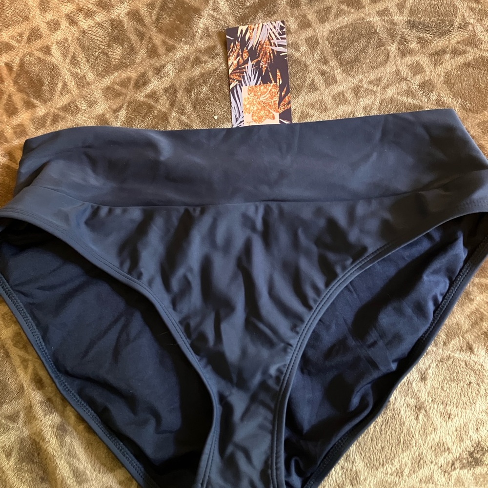 Hapari Black Tankini Bottom Medium Coverage Swimwear Navy blue xl 16
